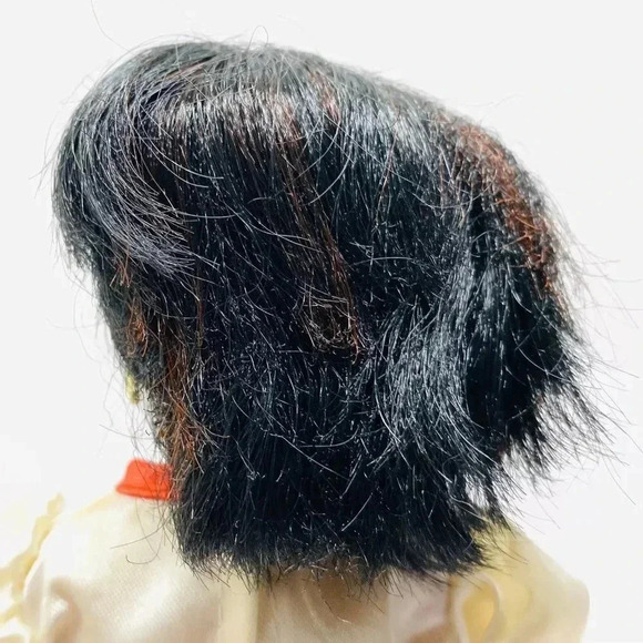 MATTEL BARBIE Asian Doll Black Short Hair Earrings Long Dress 12" Tall - Picture 6 of 11